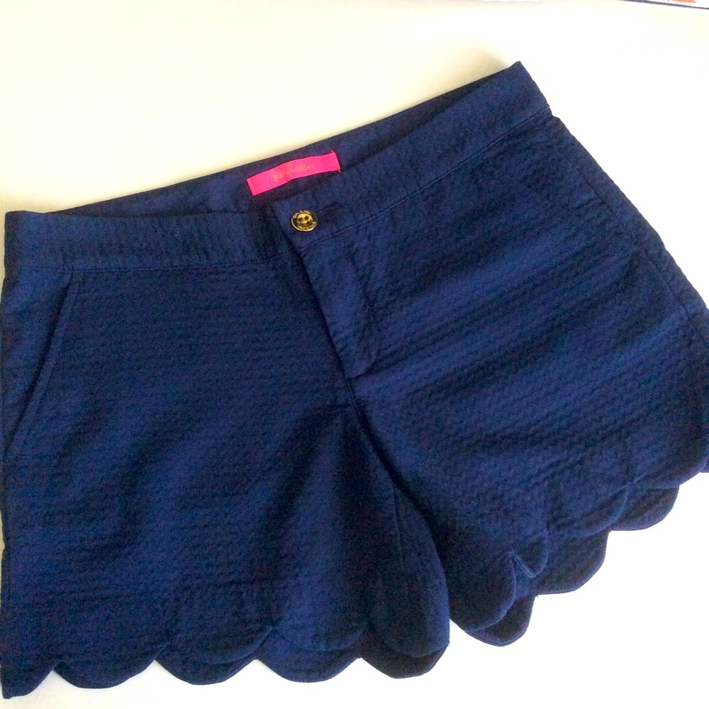 Lilly Pulitzer Scalloped Hem Shorts Sz 0 - Picture 2 of 13